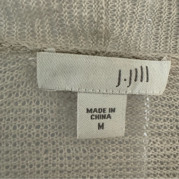 J Jill Open Front‎ Striped Linen Cardigan - Picture 3 of 5